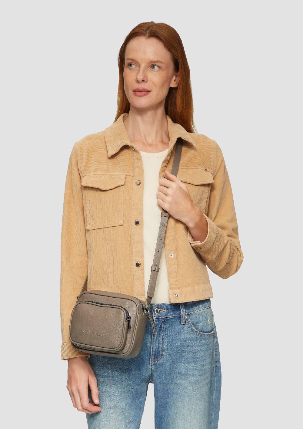 s.Oliver Große Camera-Bag in Leder-Optik Lagerräumung