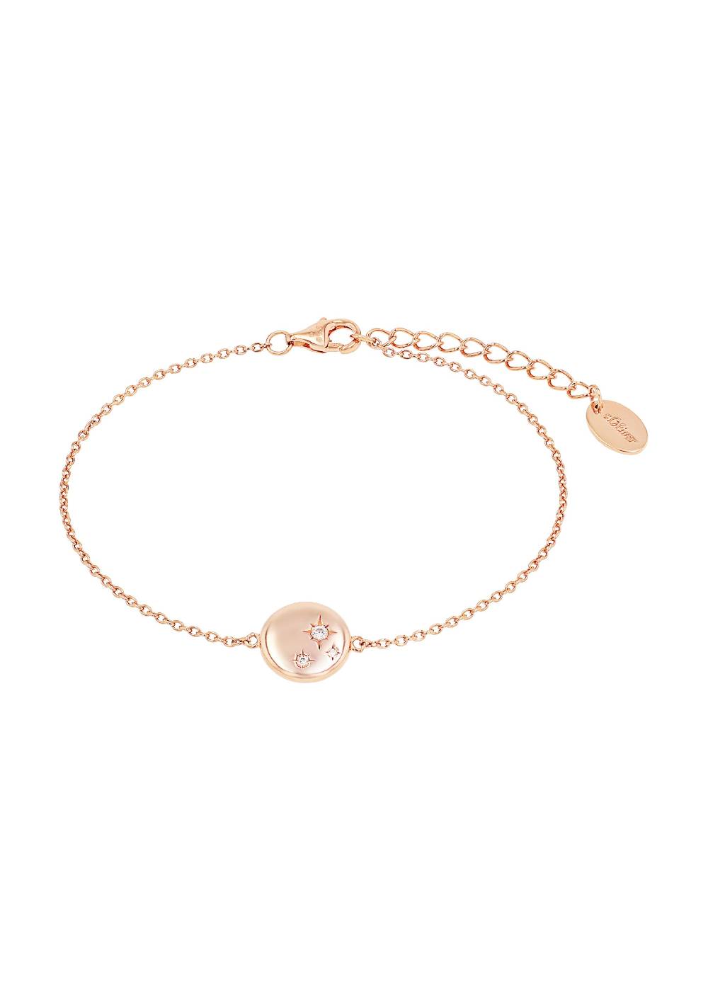 s.Oliver rosévergoldet Silber-Armband mit Stern-Motiv 50% Rabatt mit kostenlosem Versand