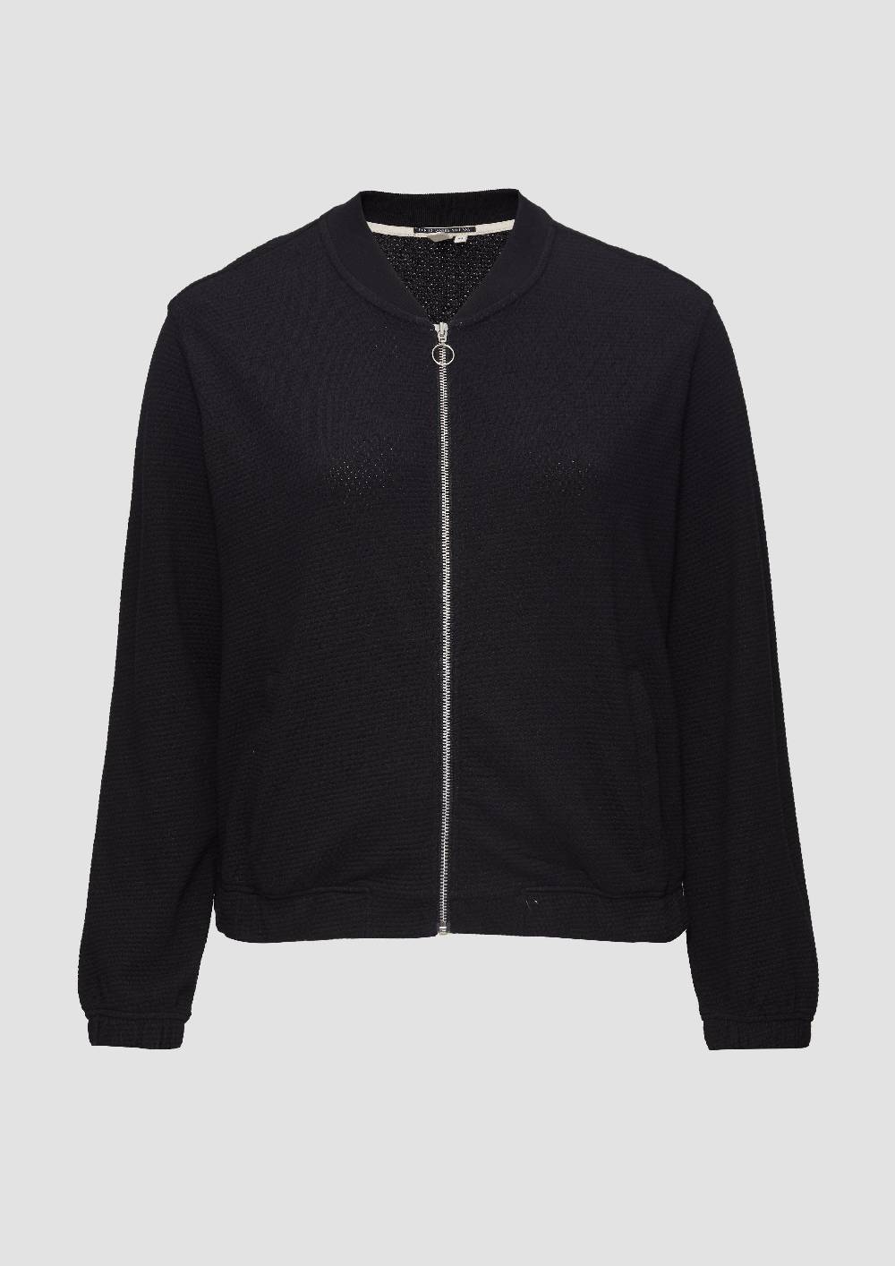 s.Oliver Strukturierter Sweat-Blouson aus Baumwollmix Sonderangebot