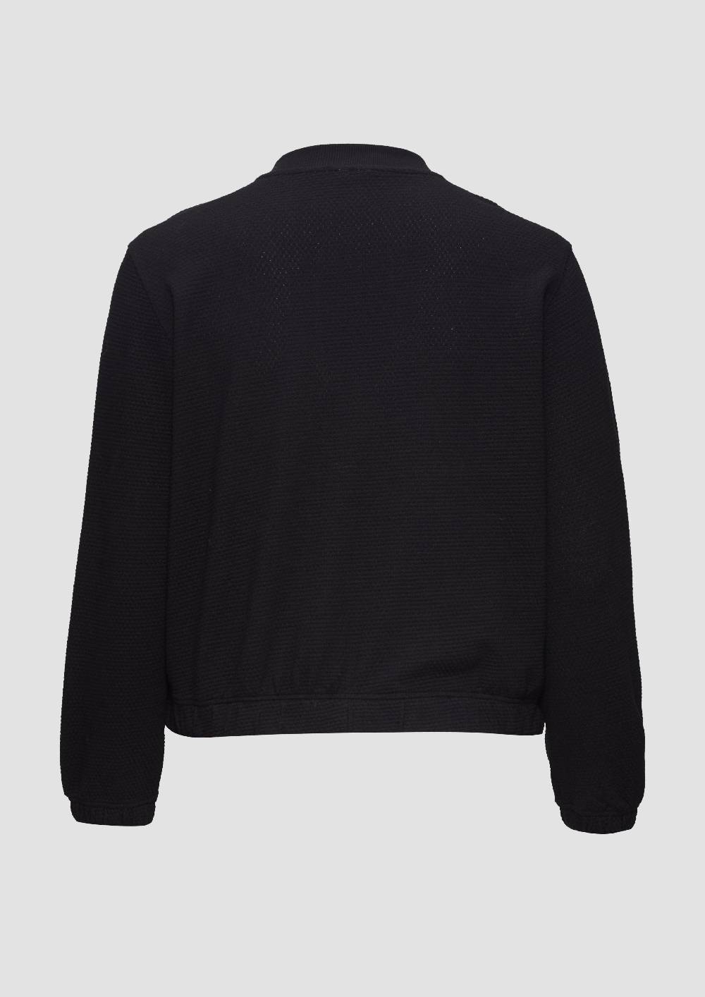 s.Oliver Strukturierter Sweat-Blouson aus Baumwollmix Sonderangebot