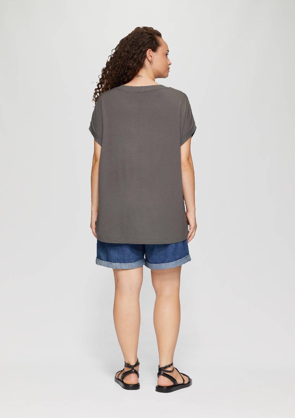 s.Oliver Materialmix-T-Shirt im Loose Fit Großer Ausverkauf