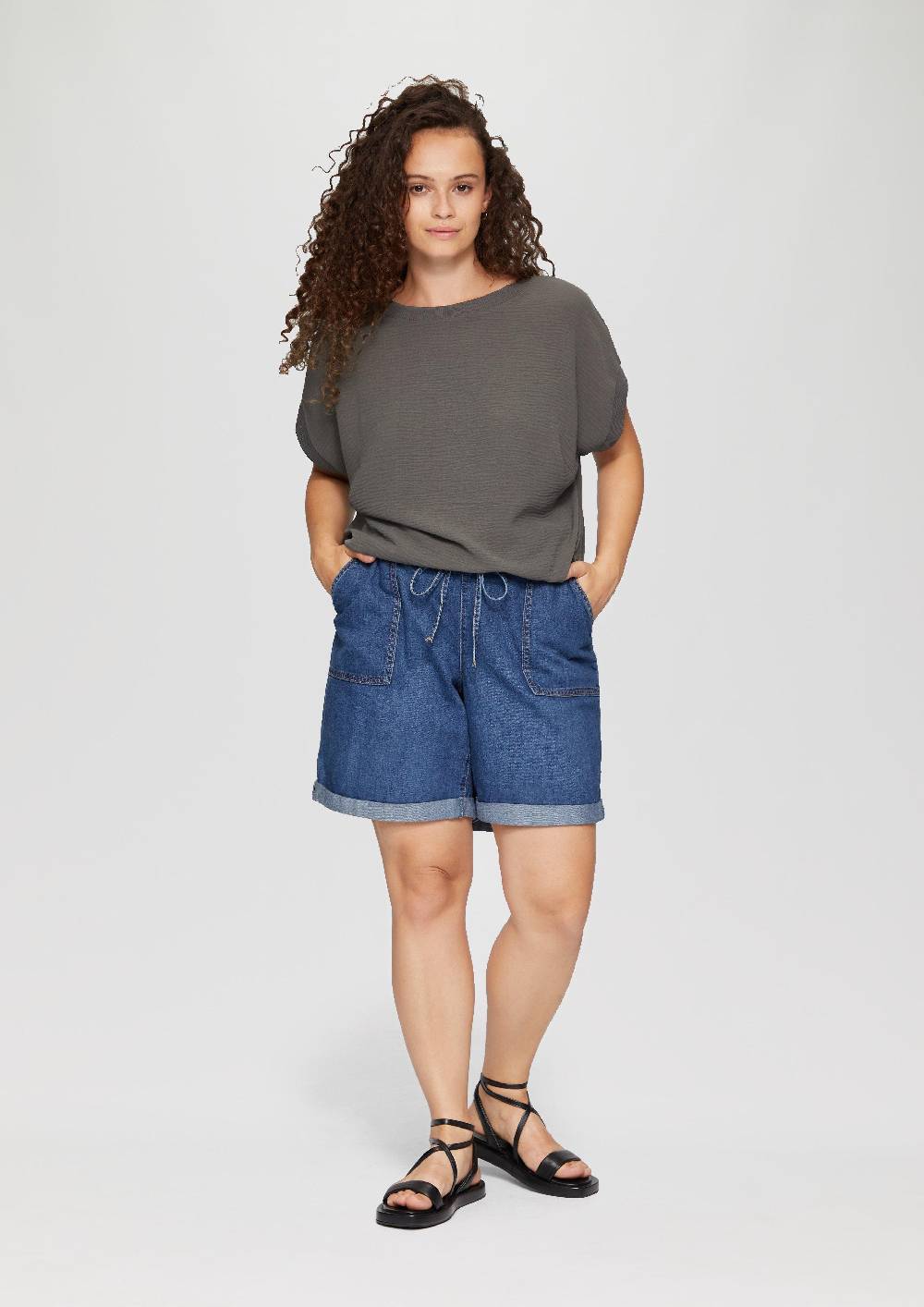 s.Oliver Materialmix-T-Shirt im Loose Fit Großer Ausverkauf