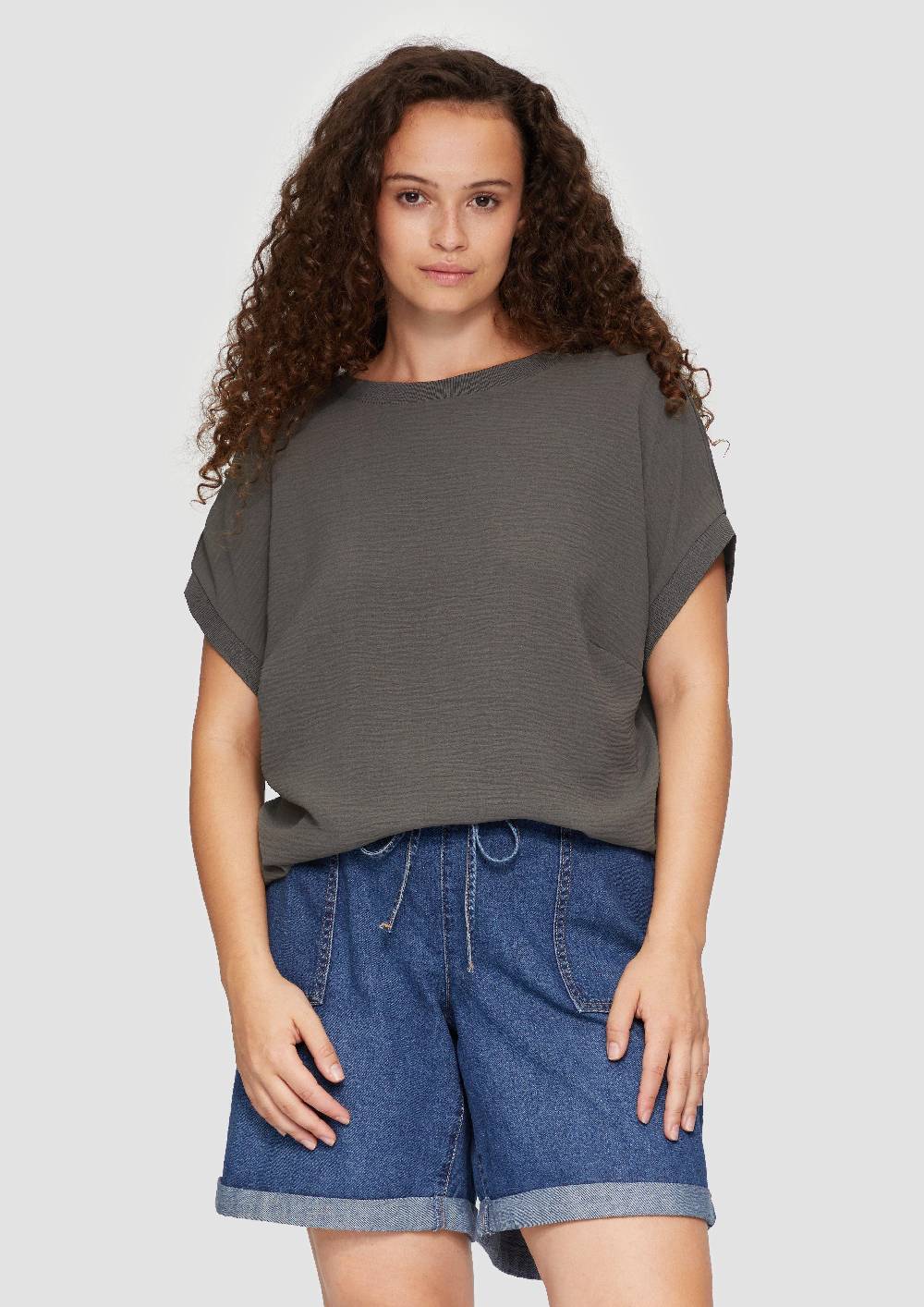 s.Oliver Materialmix-T-Shirt im Loose Fit Großer Ausverkauf