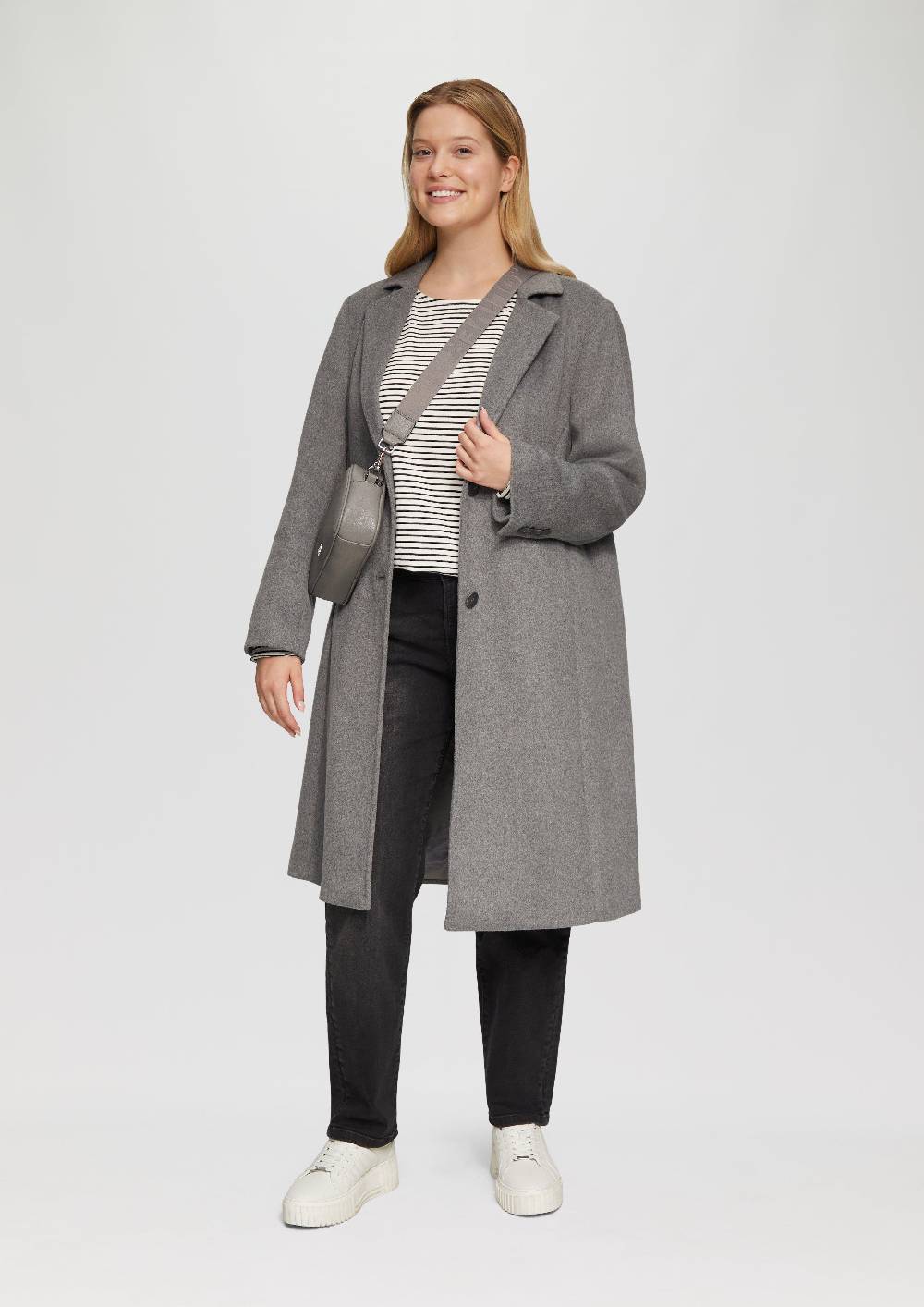 s.Oliver Longsleeve mit Flammgarnstruktur und Rundhalsausschnitt Begrenztes Angebot