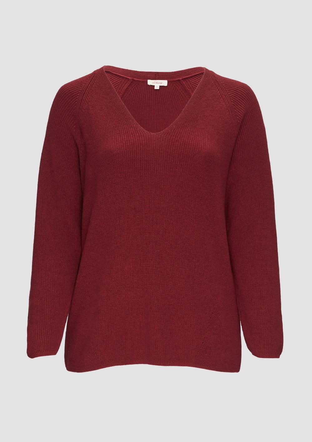 s.Oliver Strickpullover mit V-Ausschnitt im Loose Fit Lagerräumung