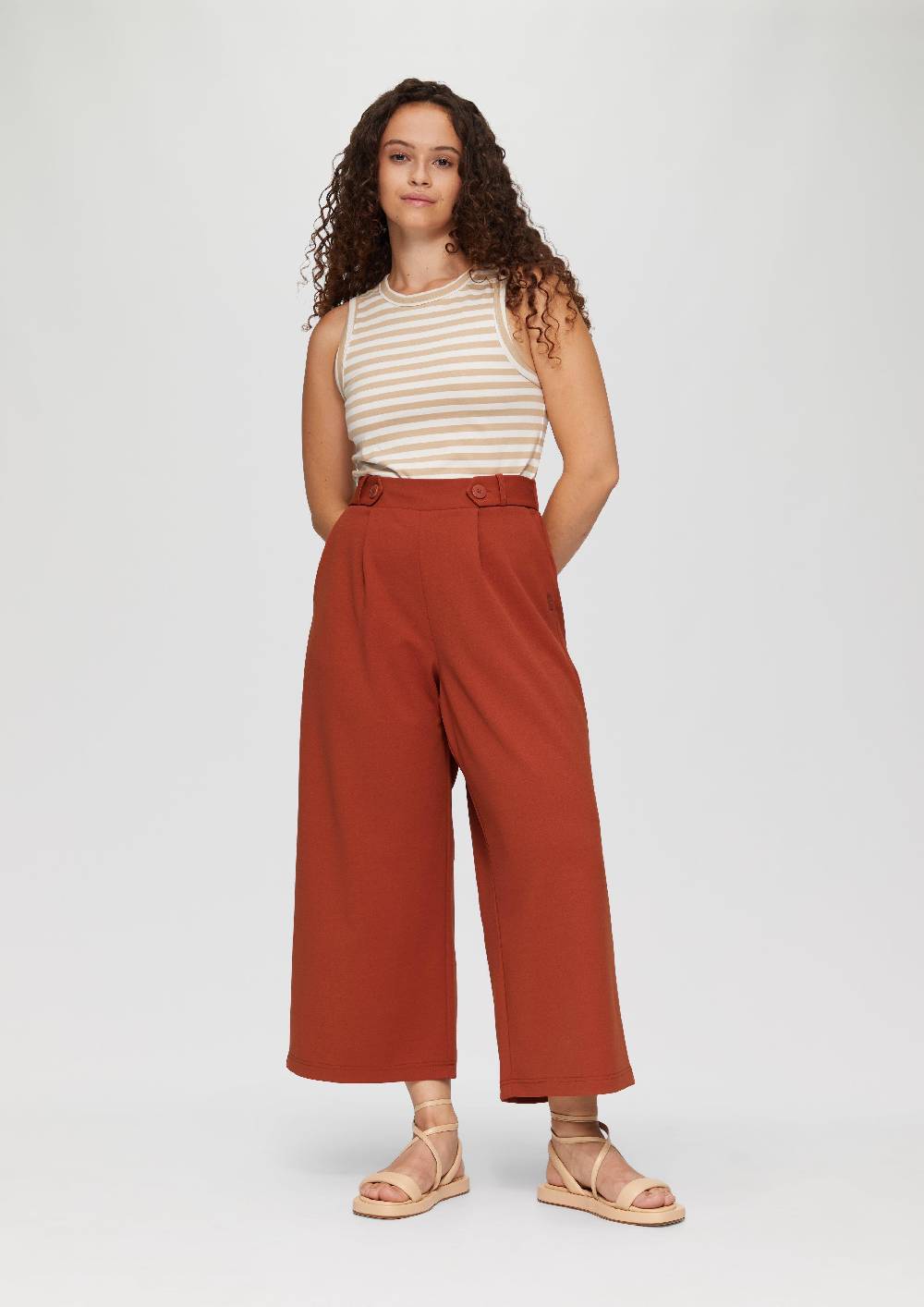 s.Oliver Elastische Wide-Leg-Hose aus Crêpe Bestseller
