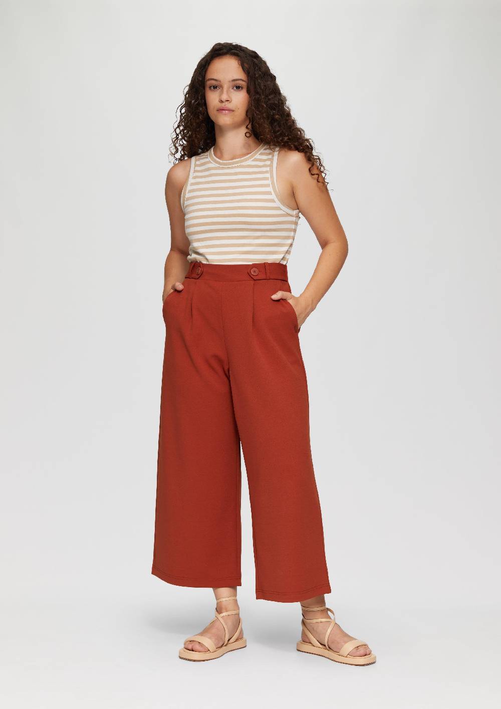s.Oliver Elastische Wide-Leg-Hose aus Crêpe Bestseller