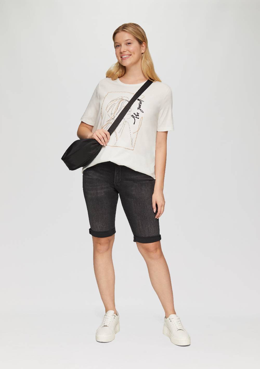 s.Oliver T-Shirt mit Stickerei-Artwork Begrenzte Freigabe