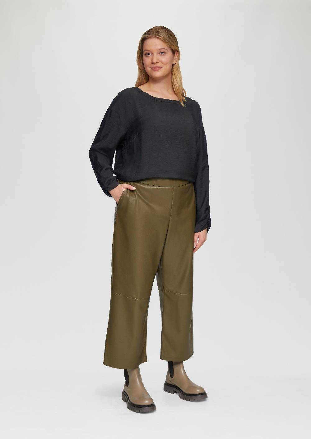 s.Oliver Viskose-Bluse mit elastischem Saum Letzte 3 Tage