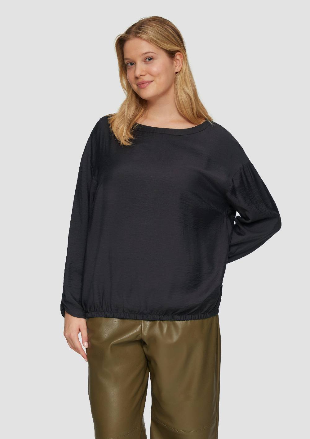 s.Oliver Viskose-Bluse mit elastischem Saum Letzte 3 Tage