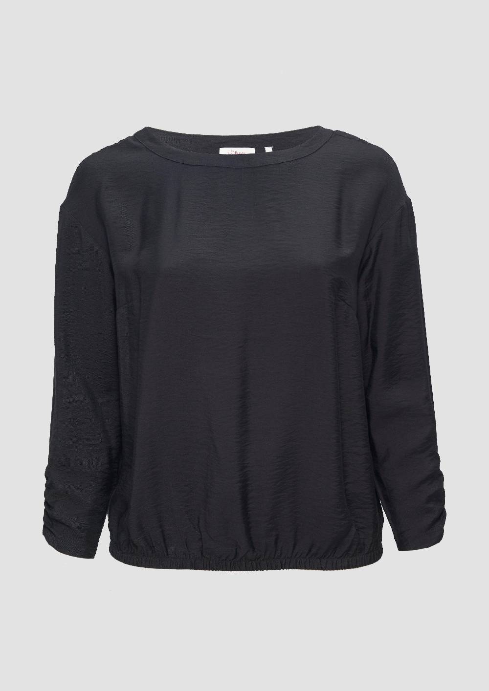 s.Oliver Viskose-Bluse mit elastischem Saum Letzte 3 Tage