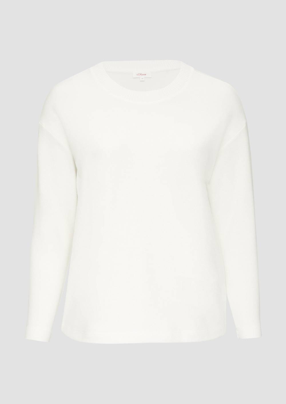 s.Oliver Weiches Sweatshirt mit überschnittenen Schultern Zeitbegrenzte Promotion