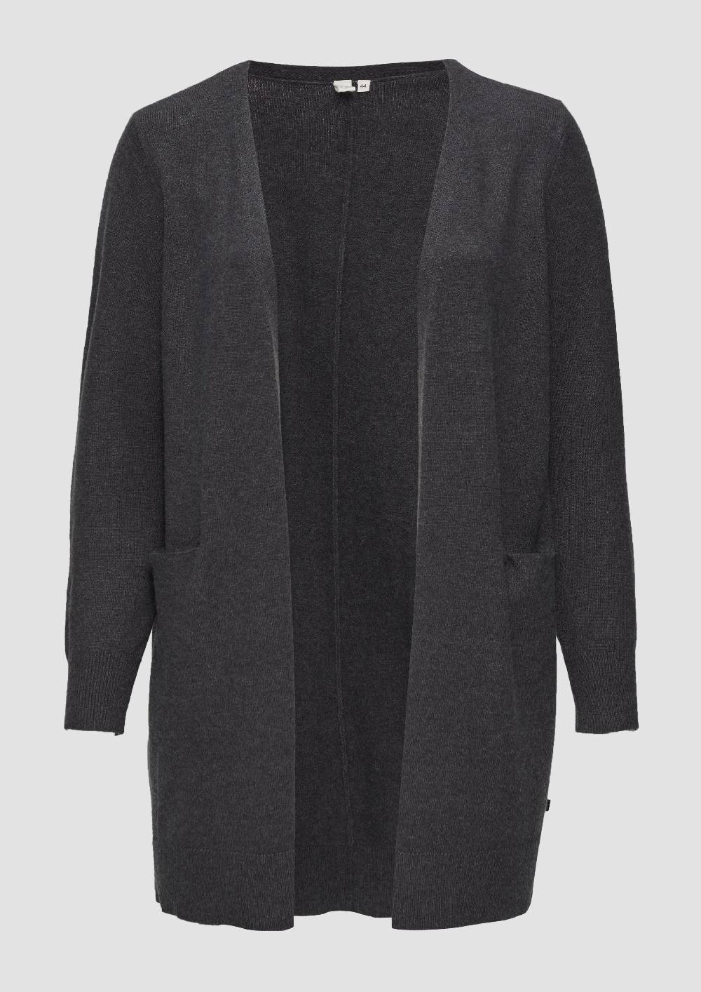 s.Oliver Lange Strickjacke aus Viskosemix Vierteljährliche Förderung