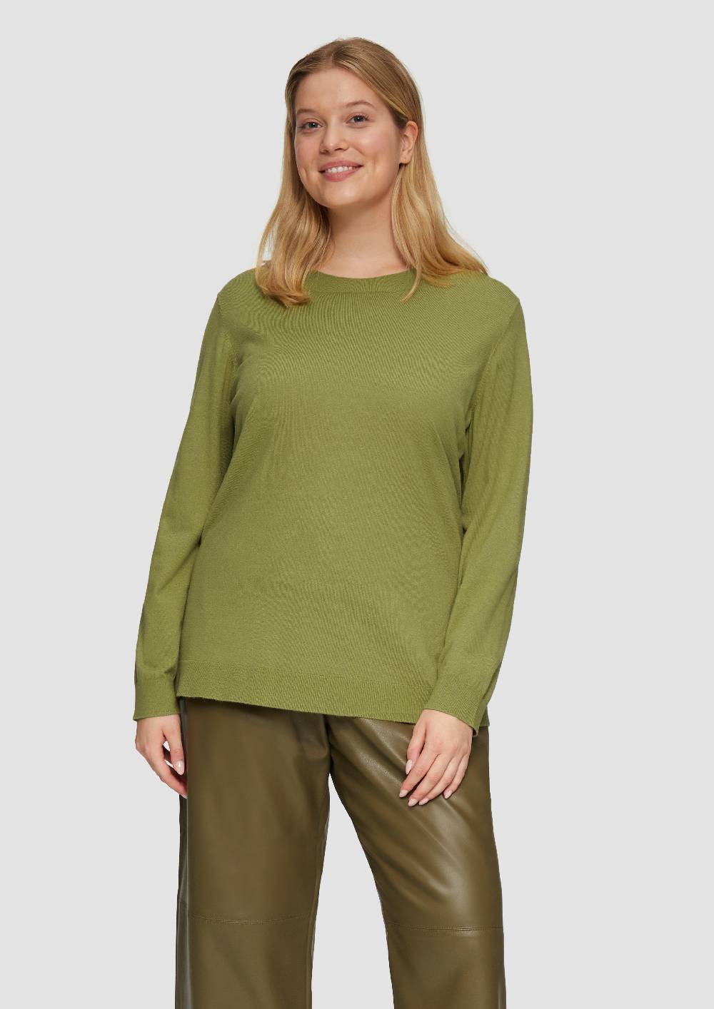 s.Oliver Strickpullover mit Rundhalsausschnitt Fabrikladen