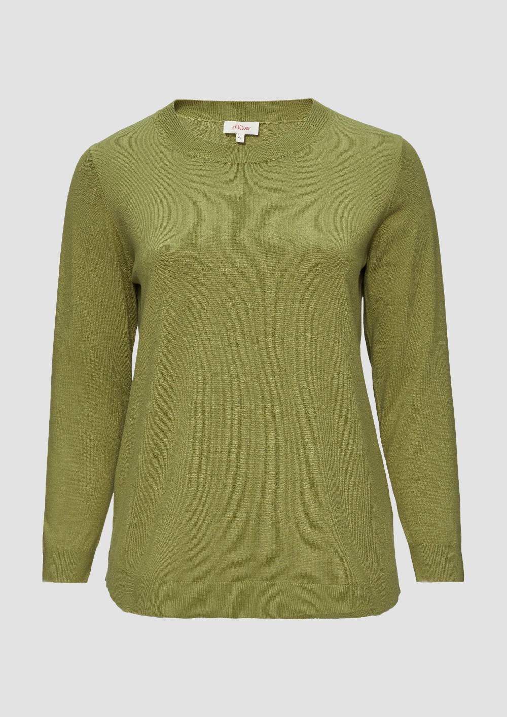 s.Oliver Strickpullover mit Rundhalsausschnitt Fabrikladen
