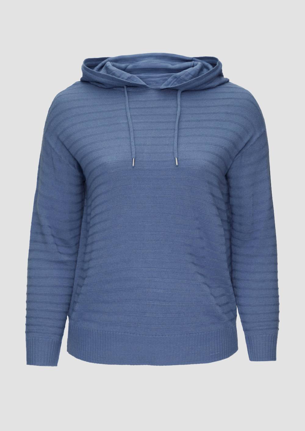 s.Oliver Strukturierter Strickpullover mit Kapuze Speichern exportieren