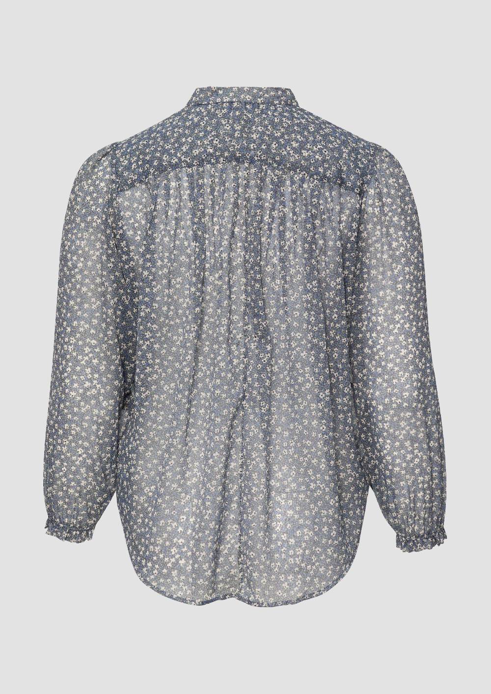 s.Oliver Leicht transparente Chiffonbluse mit Puffärmeln Online