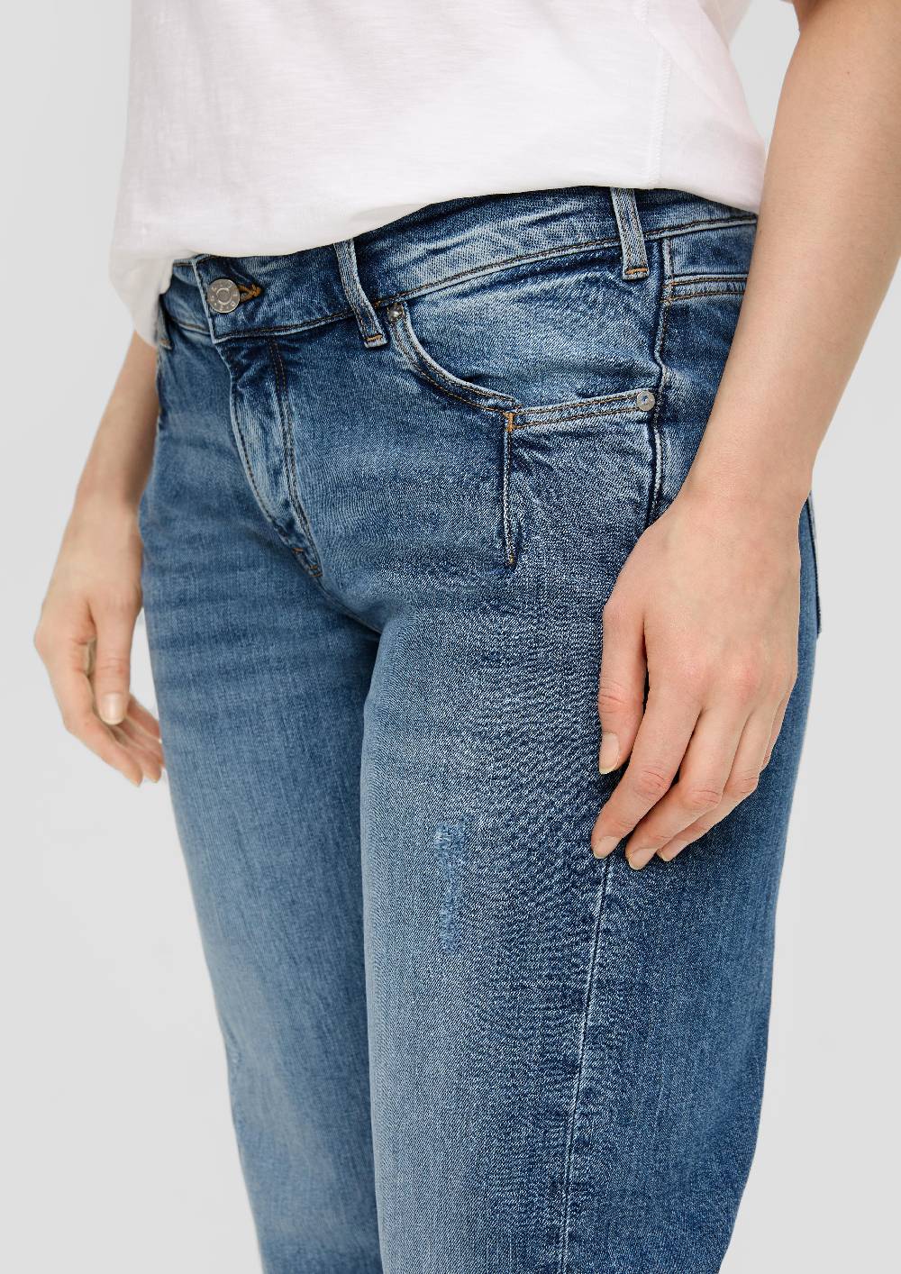 s.Oliver Curvy Jeans / Regular Fit / Mid Rise / Semi-Wide Leg Fabrikverkauf