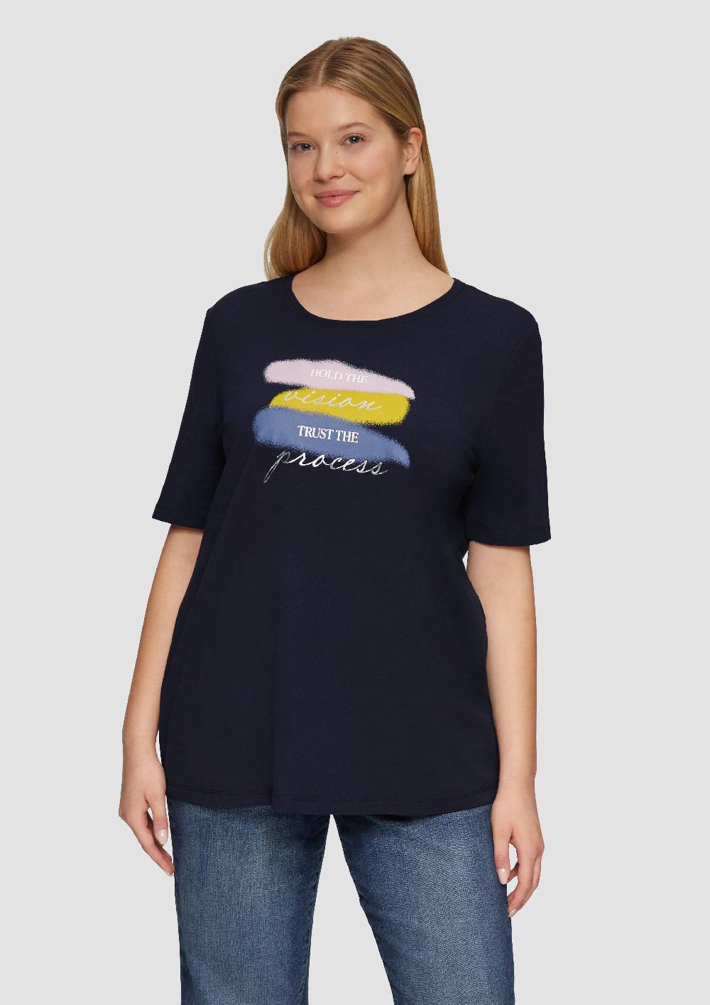 s.Oliver T-Shirt mit Rundhalsausschnitt und Front-Print Fabrik Onlineshop