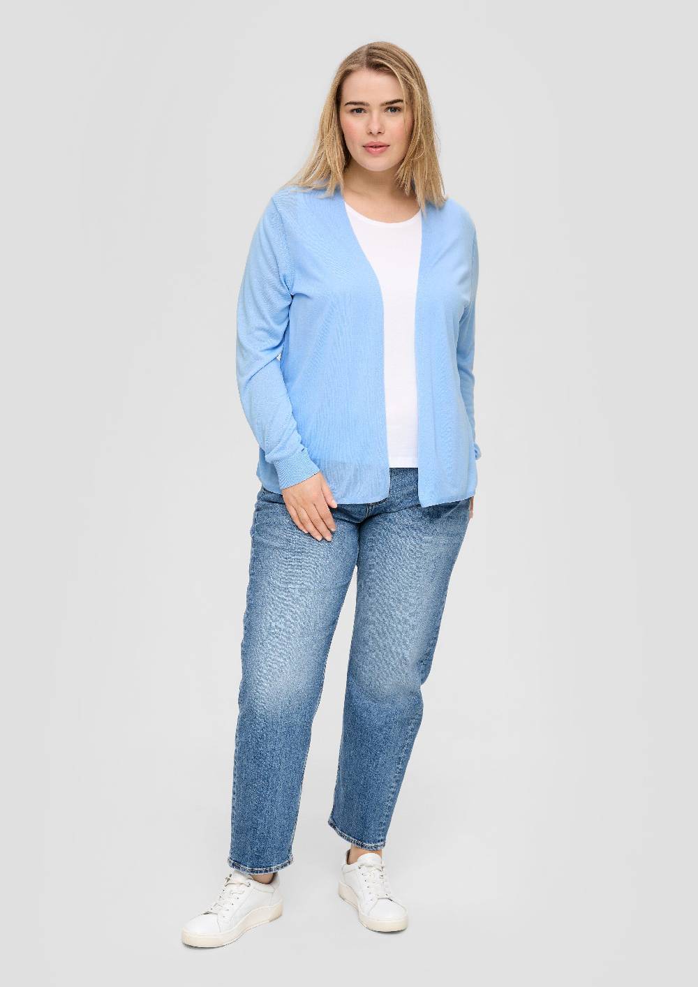 s.Oliver Strickjacke aus Viskose-Stretch mit Rippbündchen Online Shopping