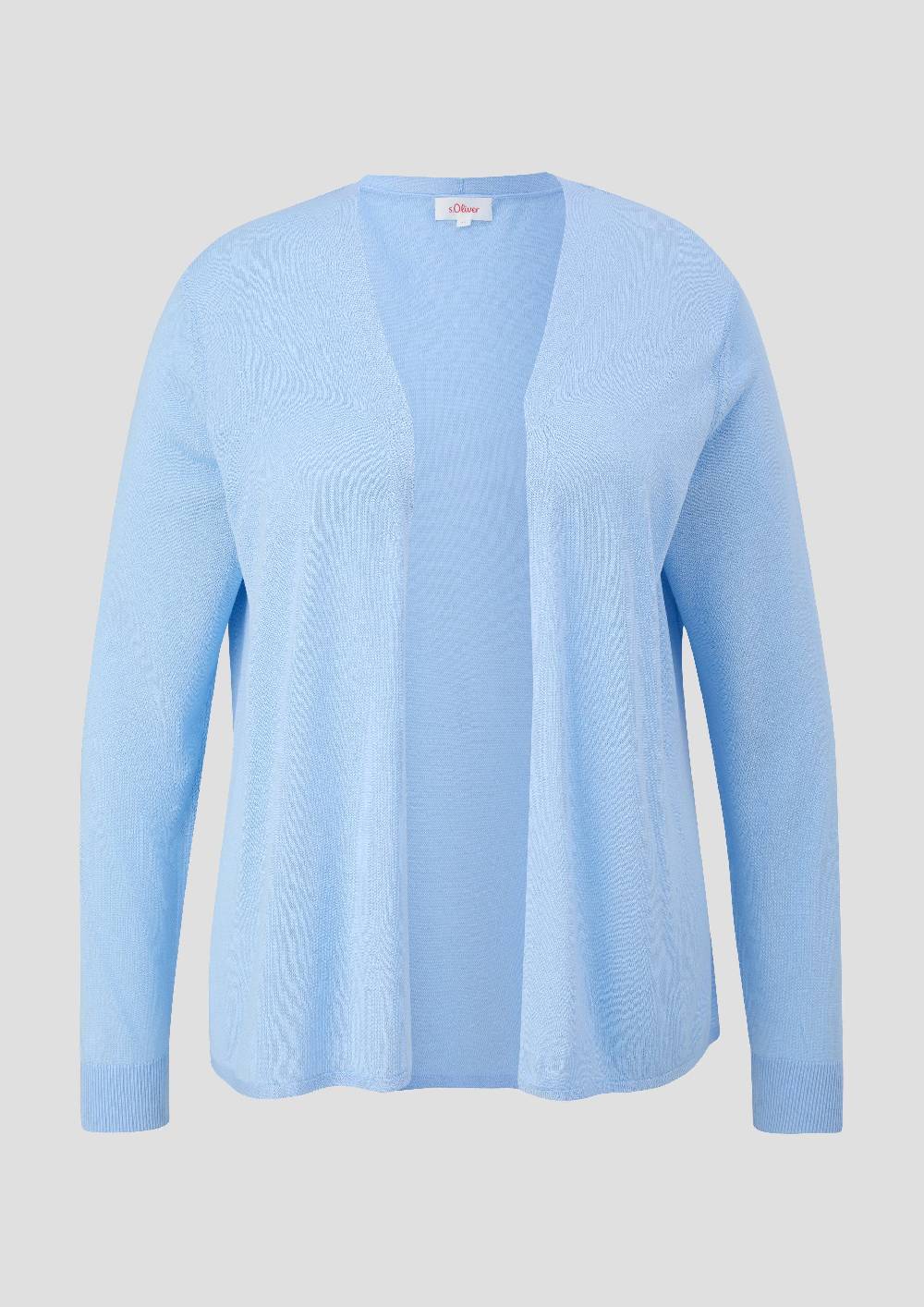 s.Oliver Strickjacke aus Viskose-Stretch mit Rippbündchen Online Shopping