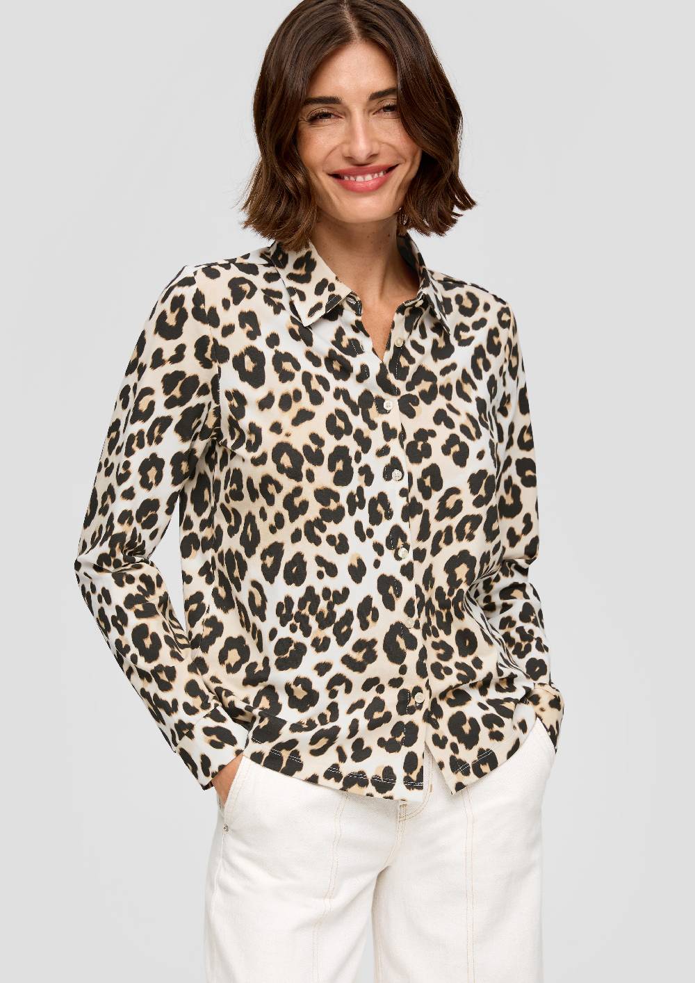 s.Oliver Hemdbluse aus Jersey Saisonschlussverkauf