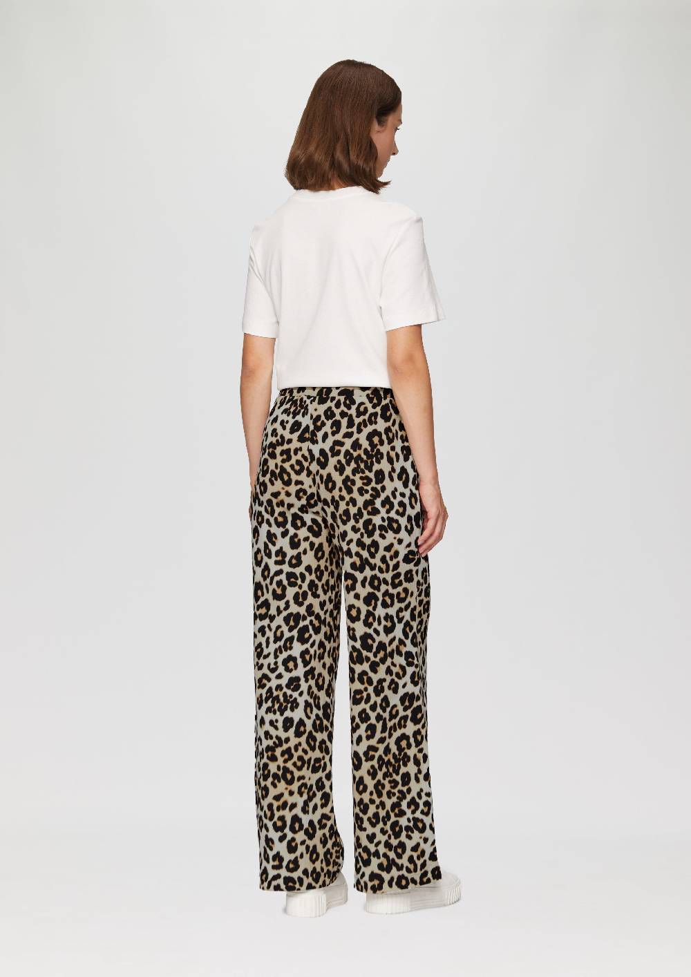 s.Oliver Hose mit Wide Leg aus strukturiertem Jersey Vatertagsangebot