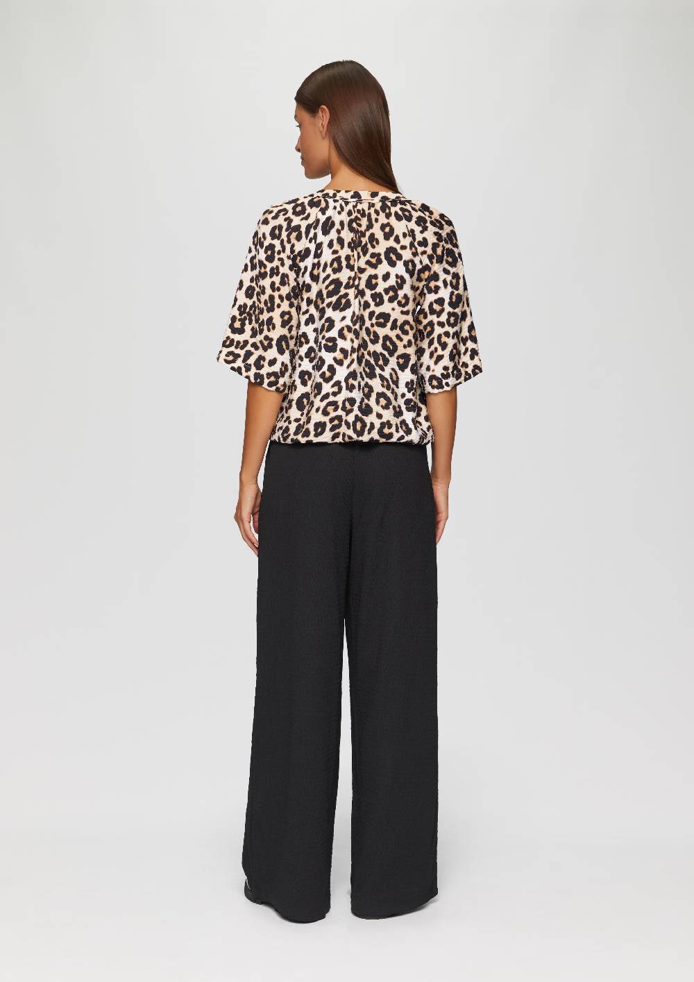 s.Oliver Strukturierte Bluse im O-Shape mit Raffdetails Top Angebot