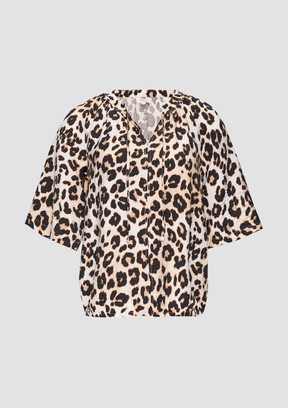 s.Oliver Strukturierte Bluse im O-Shape mit Raffdetails Top Angebot