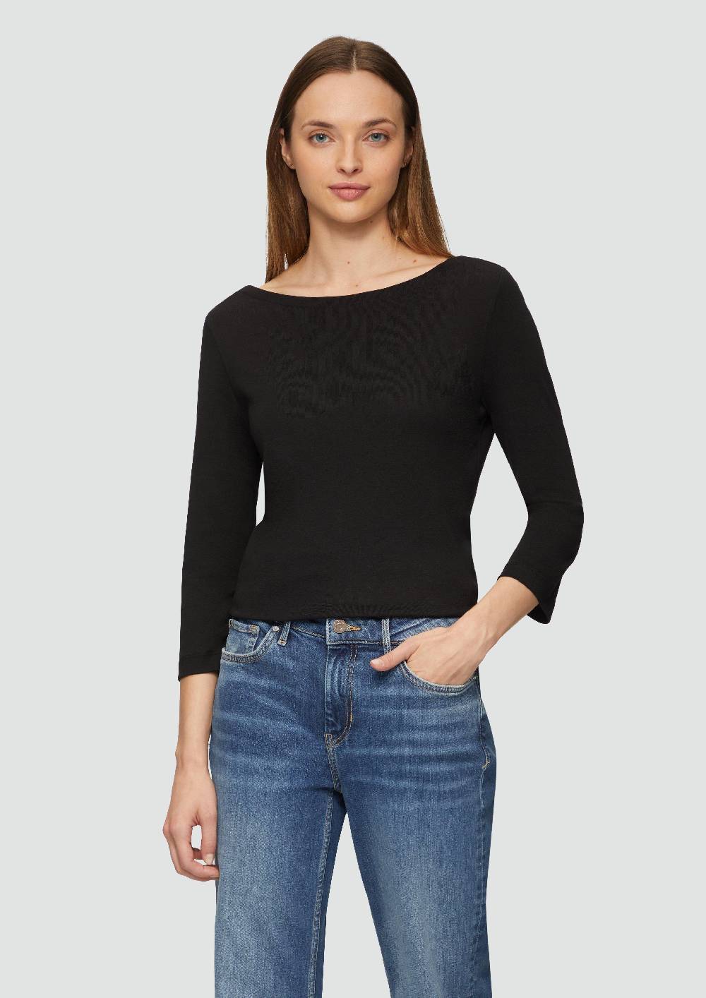 s.Oliver T-Shirt mit 3/4-Arm und U-Boot Ausschnitt Große Rabatte
