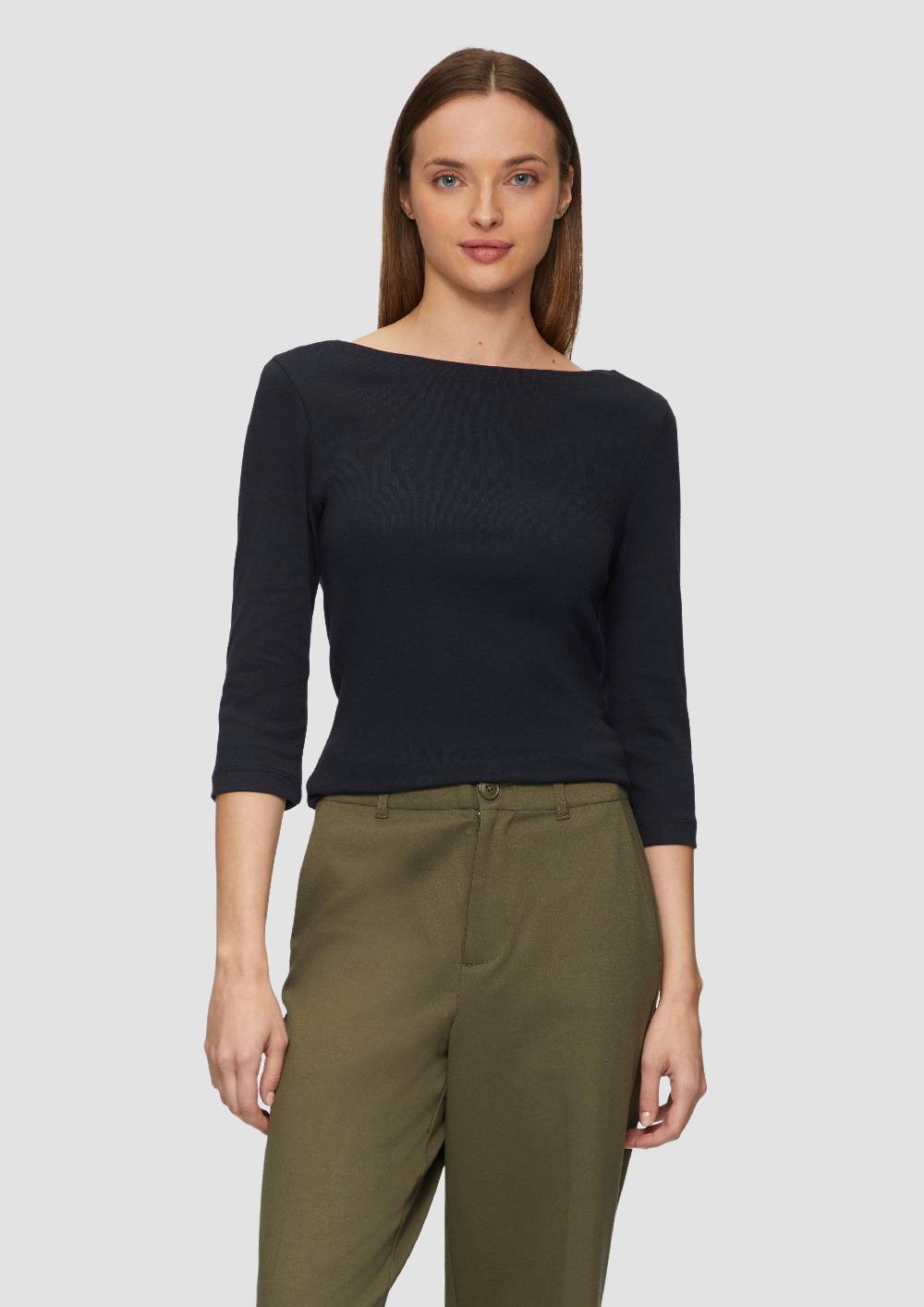 s.Oliver T-Shirt mit 3/4-Arm und U-Boot Ausschnitt Neuheiten