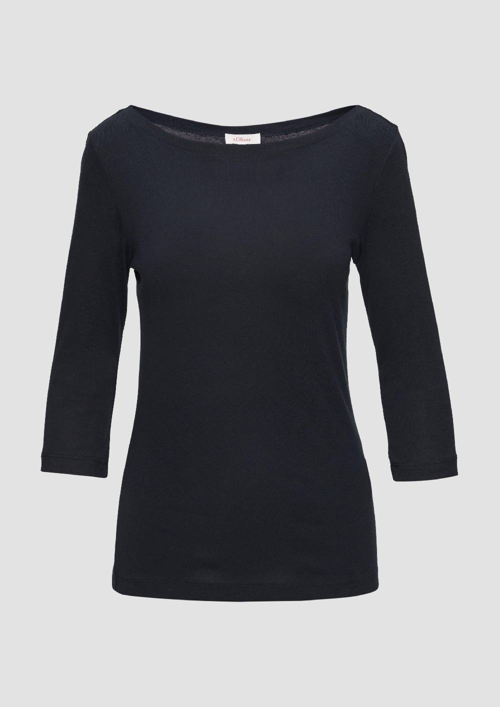 s.Oliver T-Shirt mit 3/4-Arm und U-Boot Ausschnitt Neuheiten
