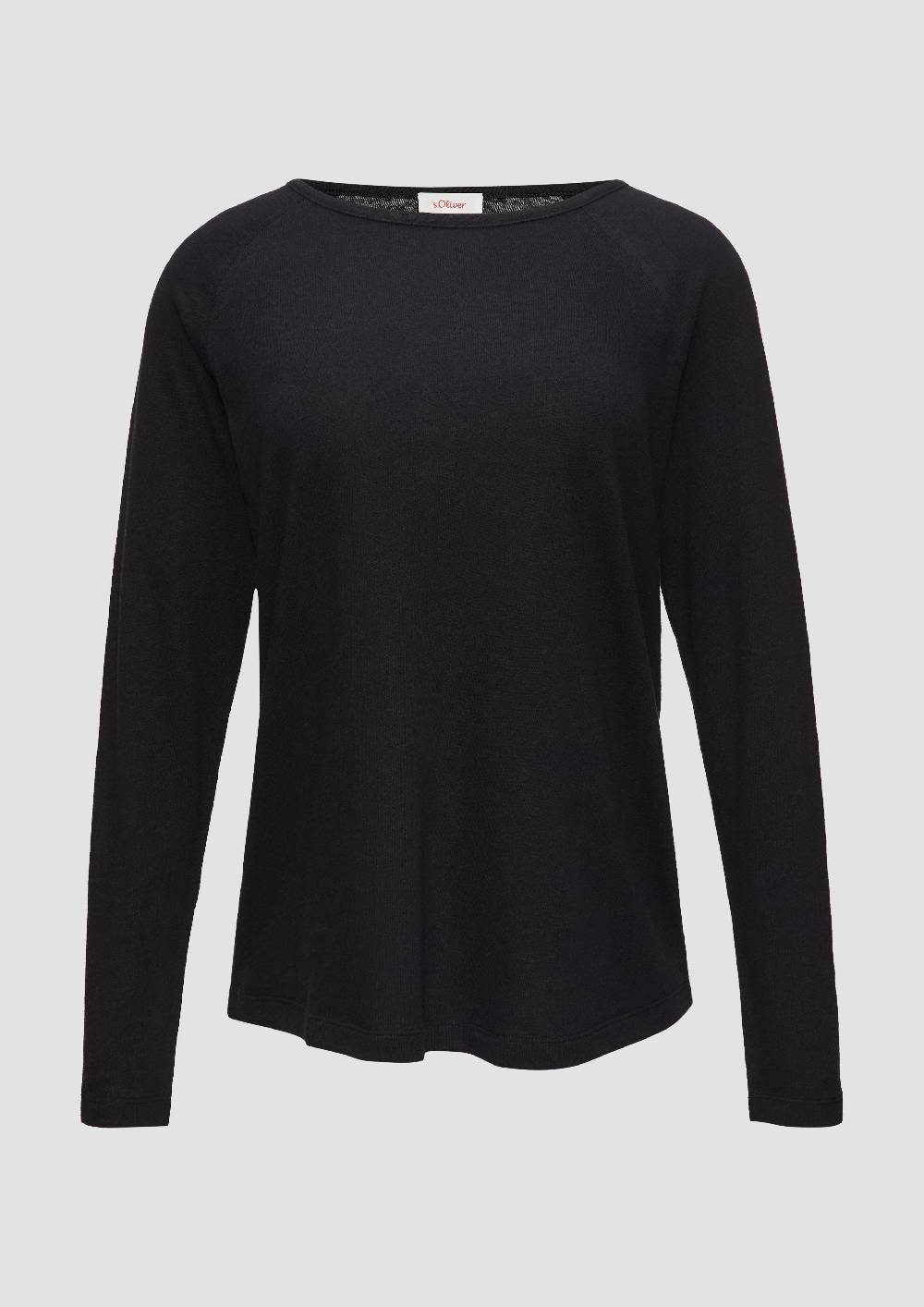 s.Oliver Langarmshirt mit Flammgarnstruktur und Raglanärmeln Saisonale Angebote