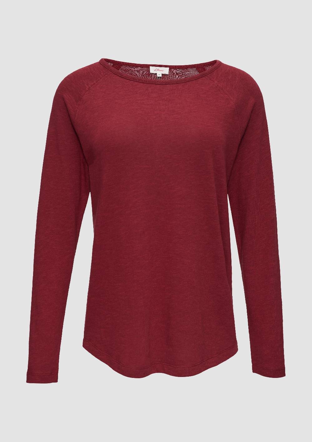 s.Oliver Langarmshirt mit Flammgarnstruktur und Raglanärmeln Kauf eins, bekomm eins gratis