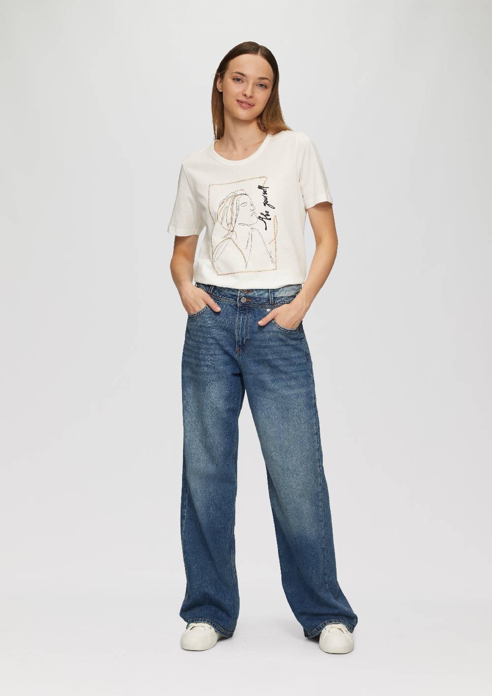 s.Oliver Jeans Suri / Regular Fit / High Rise / Wide Leg Super Sparpreis