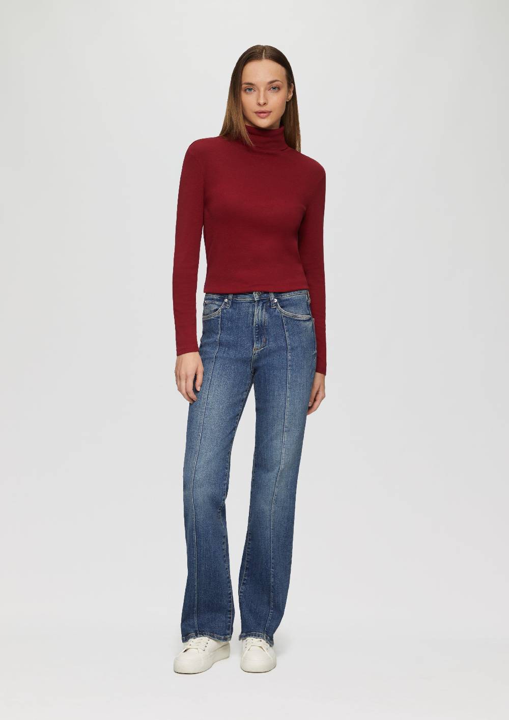 s.Oliver Jeans Flare / Slim Fit / Mid Rise / Flared Leg / mit Nahtdetail Wochenangebot