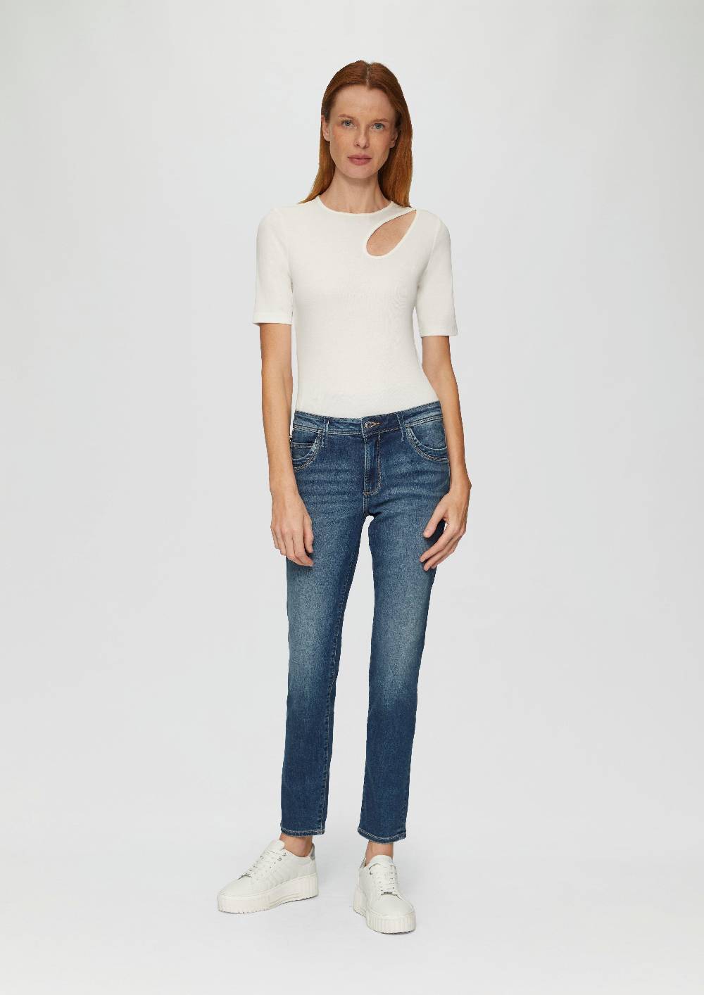 s.Oliver Jeans Betsy / Slim Fit / Mid Rise / Slim Leg / mit Zipp-Detail Kostenlose Rückgabe