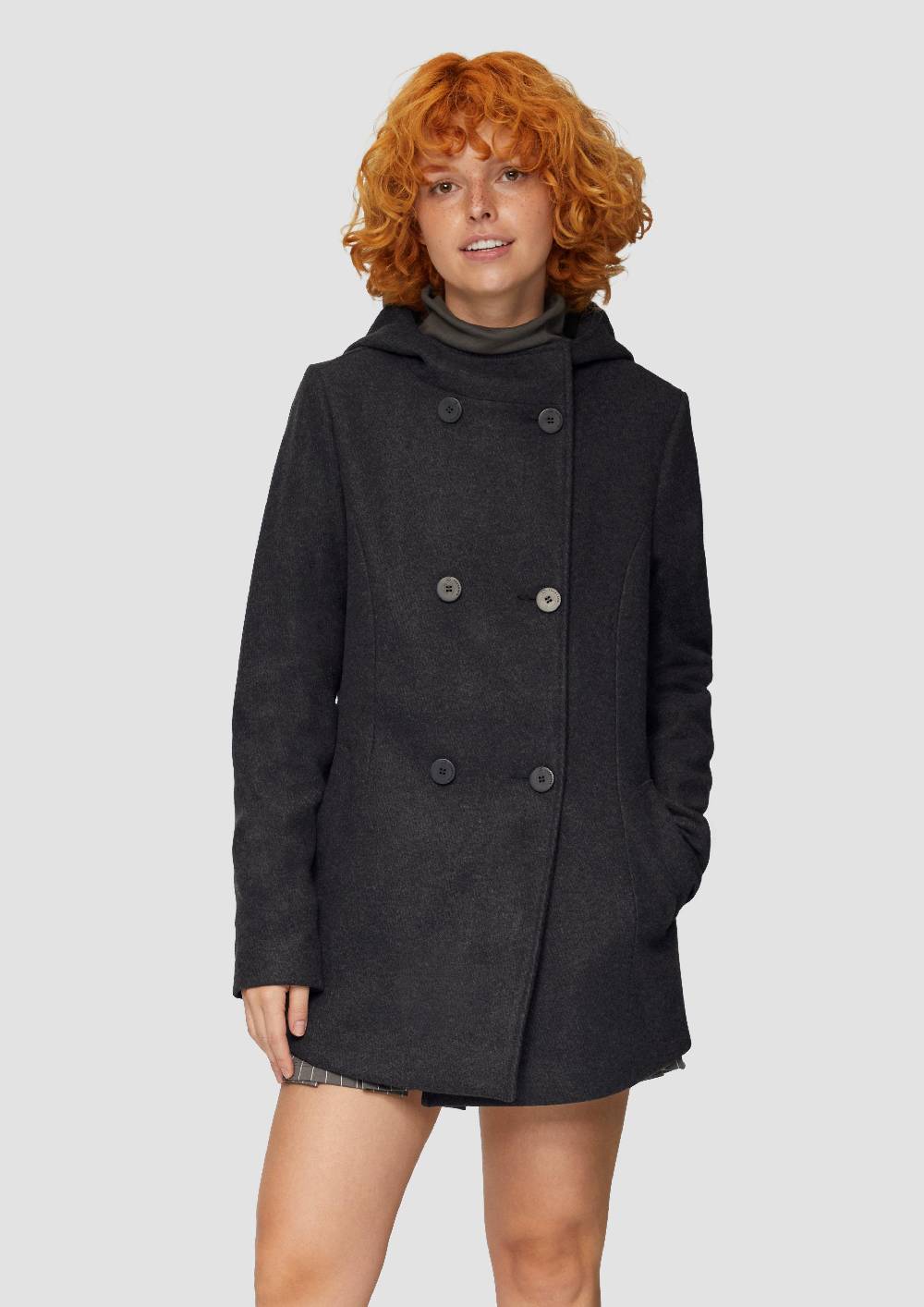 s.Oliver Jacke mit Kapuze in Wolloptik Nur für heute