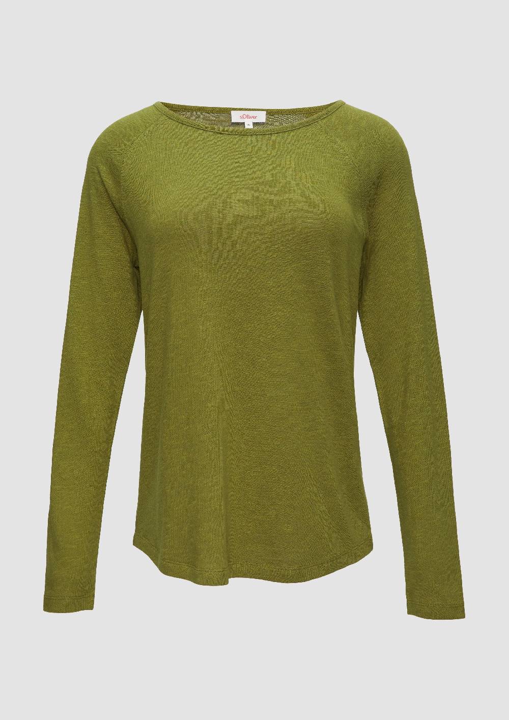 s.Oliver Langarmshirt mit Flammgarnstruktur und Raglanärmeln Vierteljährliche Förderung