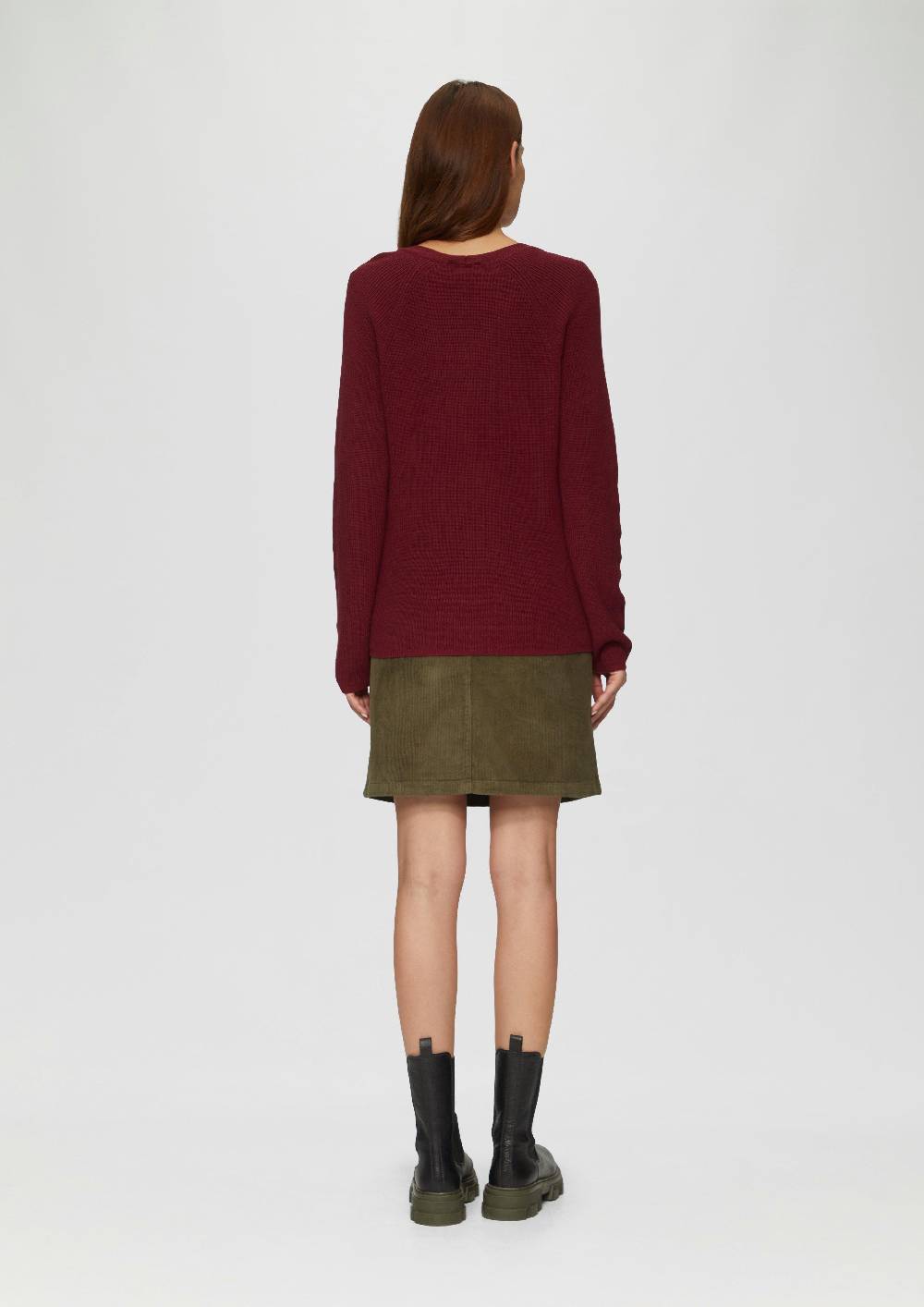 s.Oliver Strickpullover mit V-Ausschnitt aus Baumwollmix Discount Store für neue Produkte