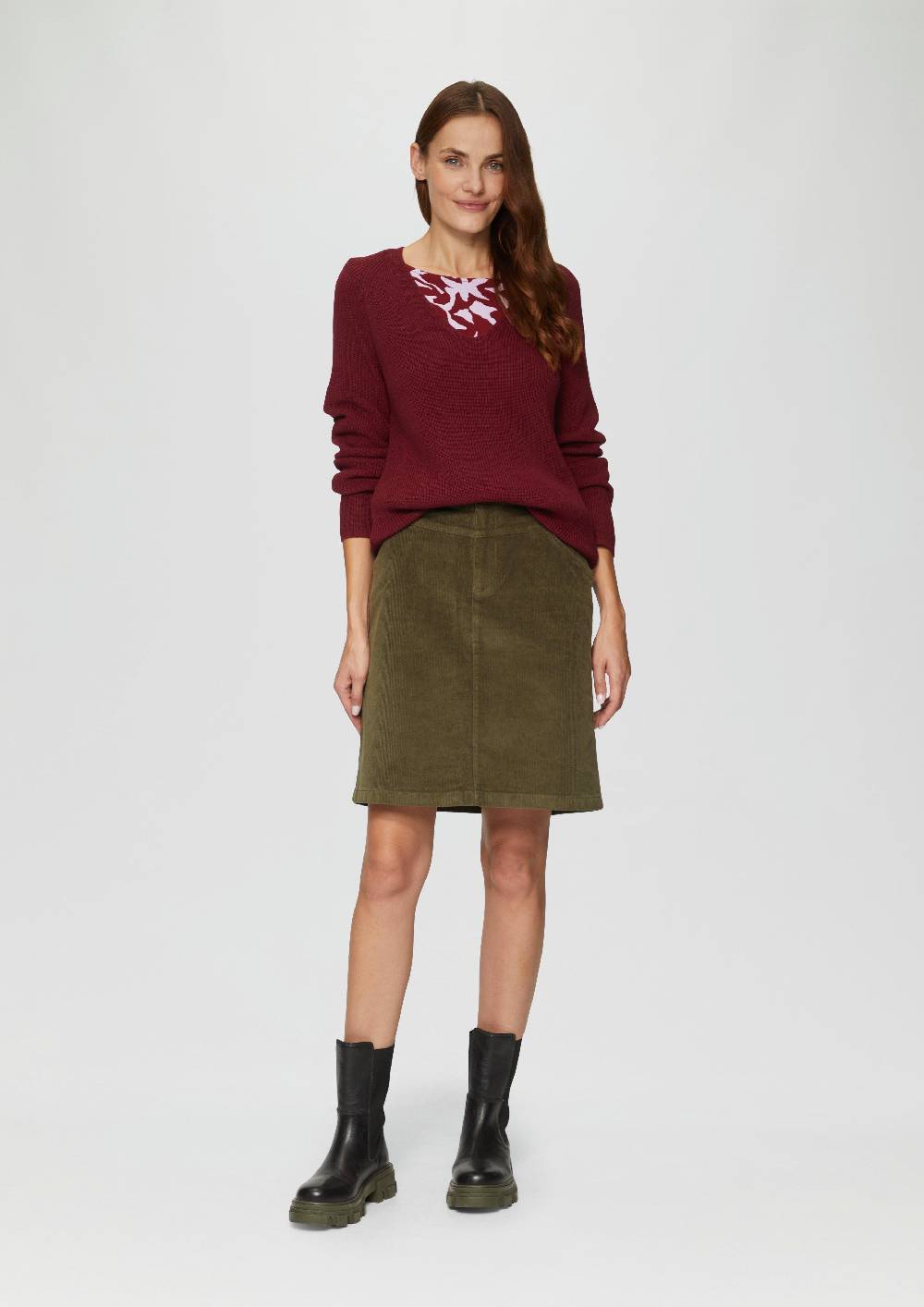 s.Oliver Strickpullover mit V-Ausschnitt aus Baumwollmix Discount Store für neue Produkte
