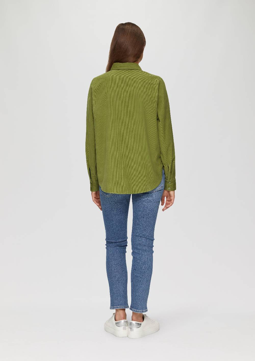 s.Oliver Cordbluse im Relaxed Fit mit Naht-Details Clearance-Verkauf
