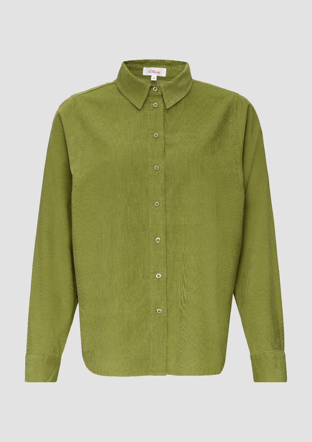 s.Oliver Cordbluse im Relaxed Fit mit Naht-Details Clearance-Verkauf