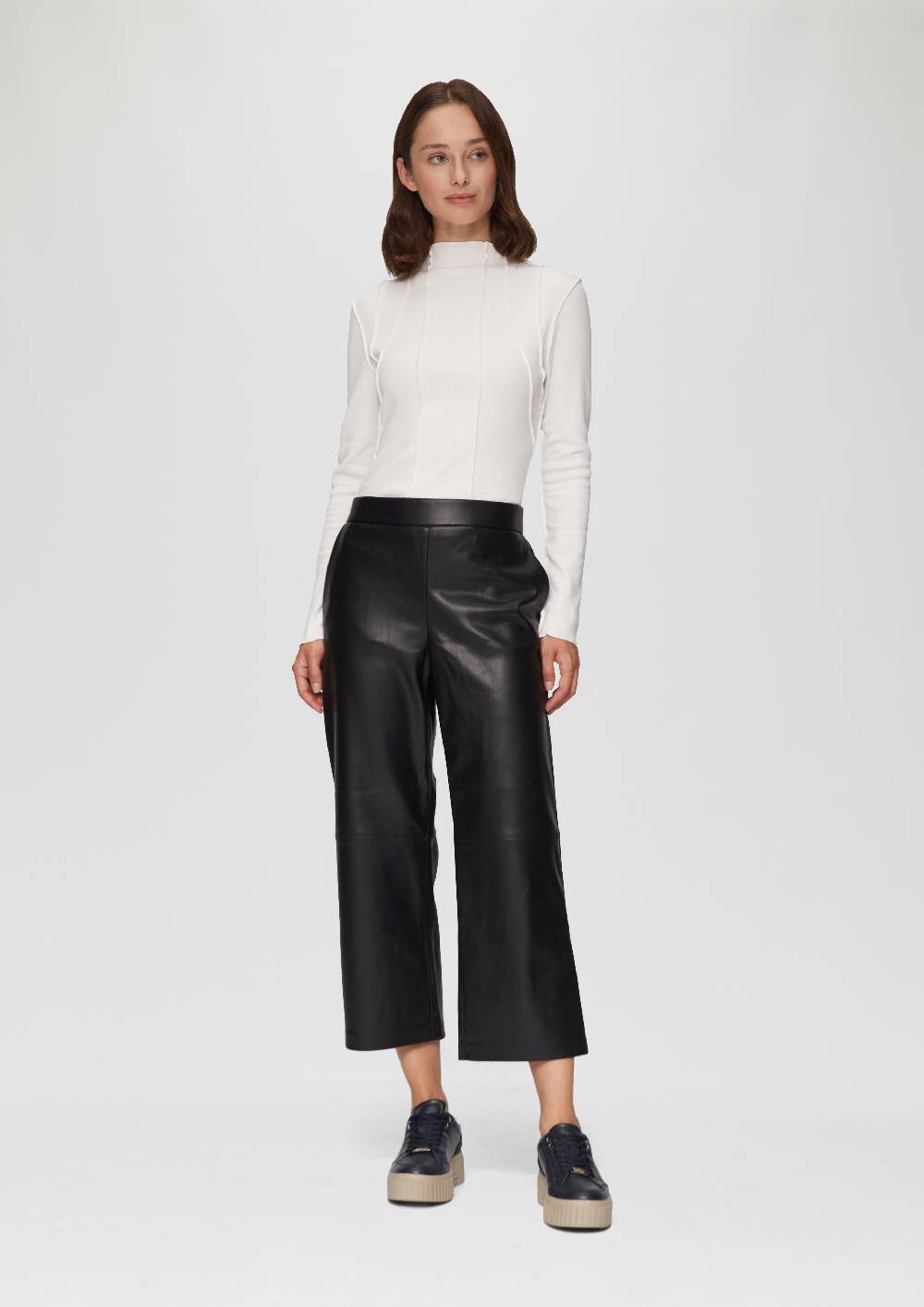 s.Oliver Culotte aus Lederimitat mit Nahtdetails Fabrikladen