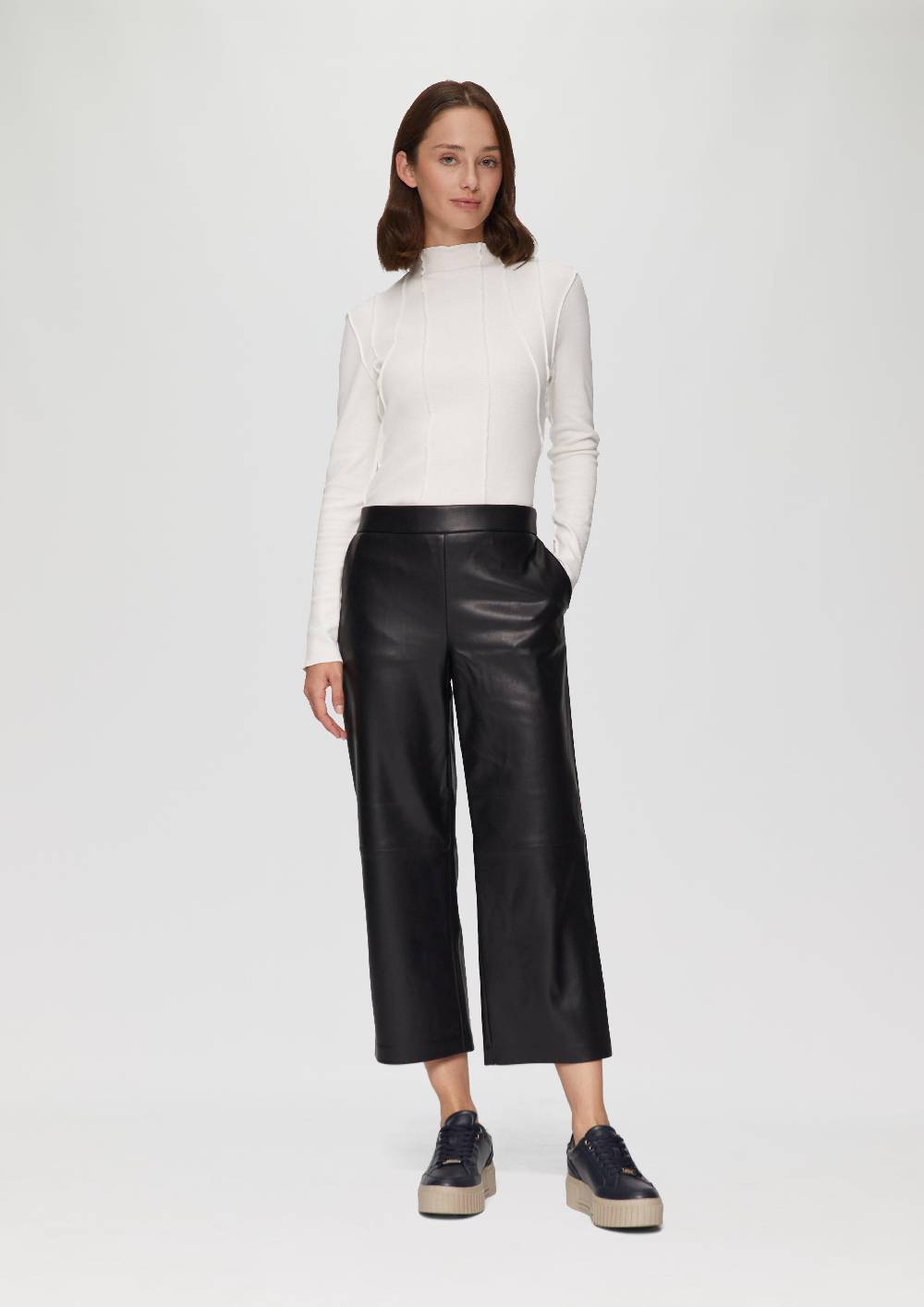 s.Oliver Culotte aus Lederimitat mit Nahtdetails Fabrikladen