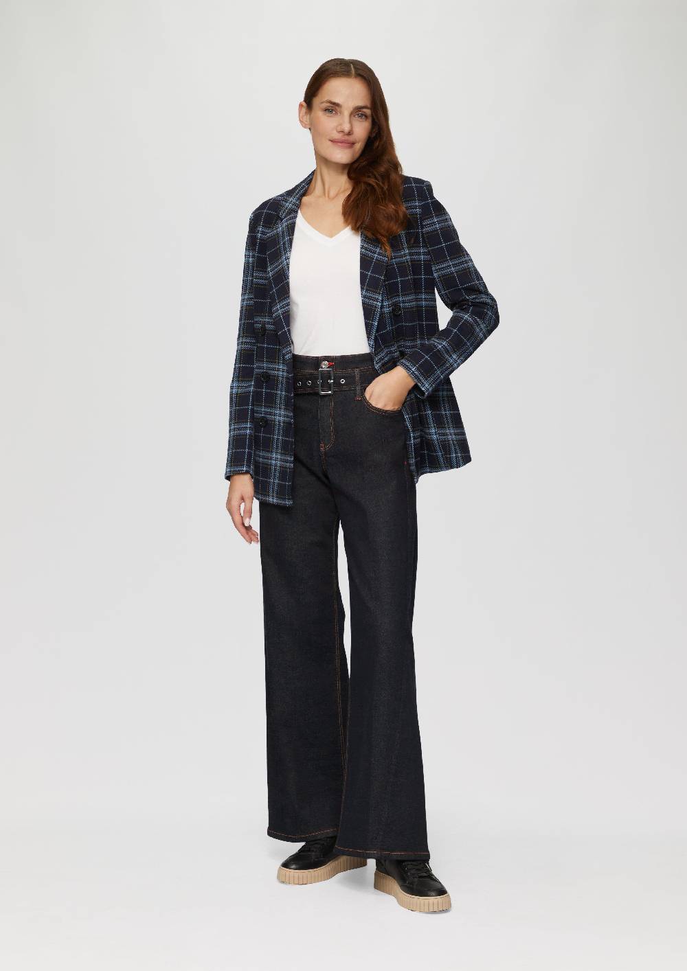 s.Oliver Jeans Suri/Regular Fit/High Rise/Wide Leg / mit Textilgürtel Black Friday Preise