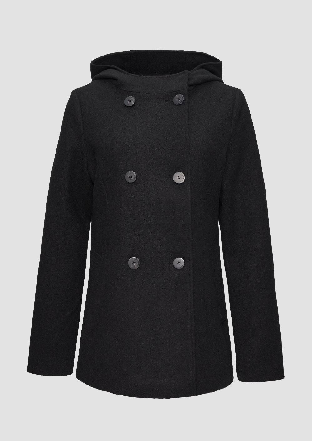 s.Oliver Jacke mit Kapuze in Wolloptik Auslauf