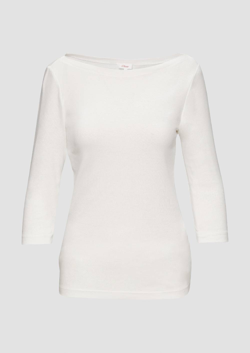 s.Oliver T-Shirt mit 3/4-Arm und U-Boot Ausschnitt im Angebot