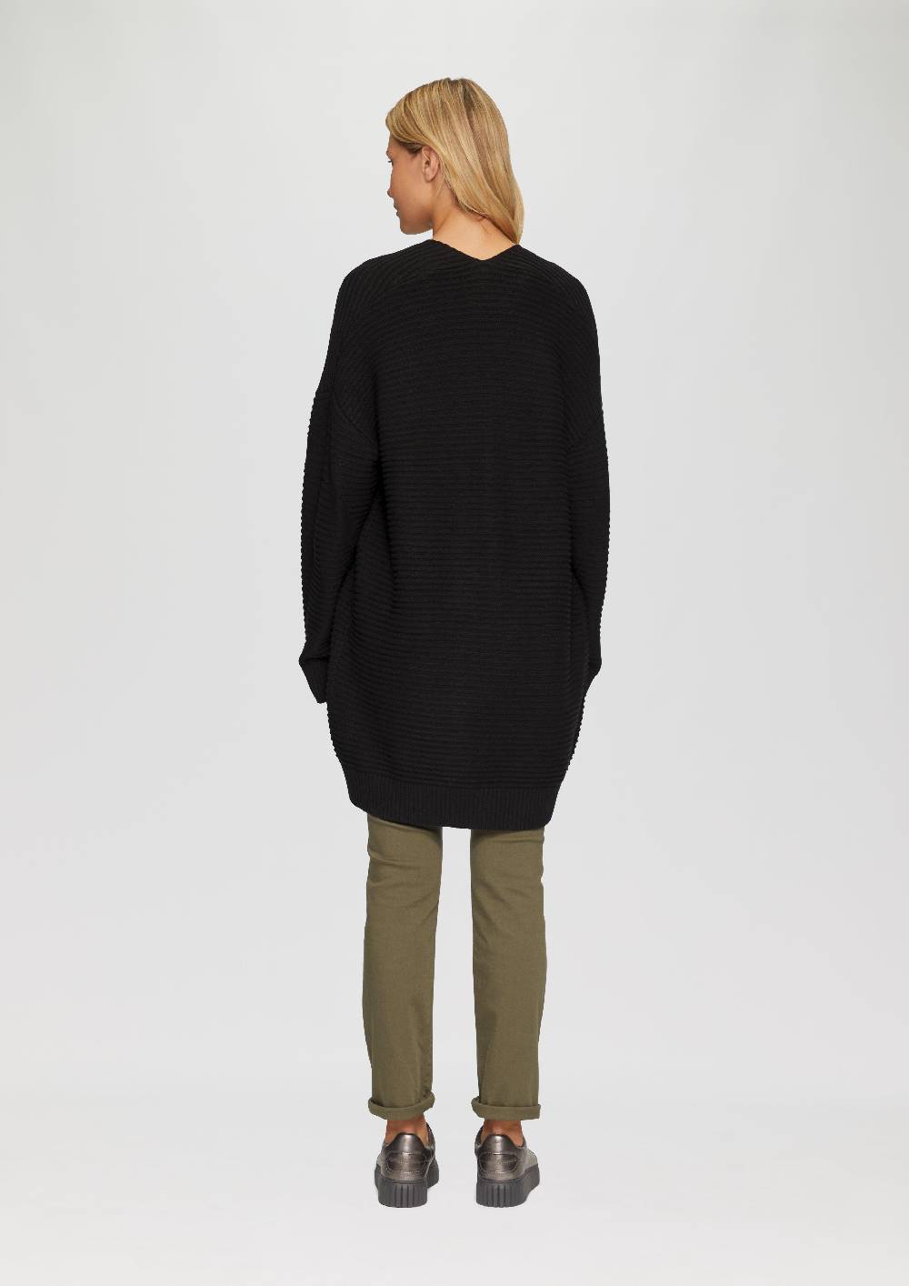 s.Oliver Strickjacke im Oversize-Look mit Ottoman-Struktur Fabrikverkauf