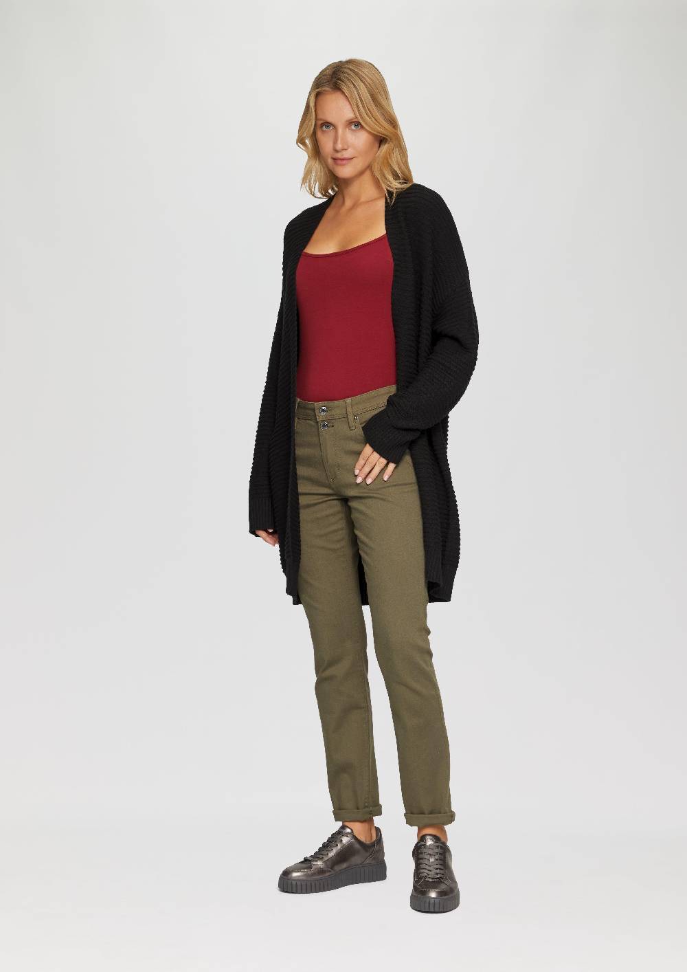 s.Oliver Strickjacke im Oversize-Look mit Ottoman-Struktur Fabrikverkauf